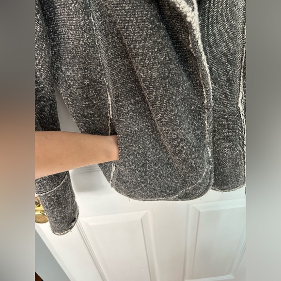 NSF gray Sherpa collar moto style jacket size small - Picture 10 of 12